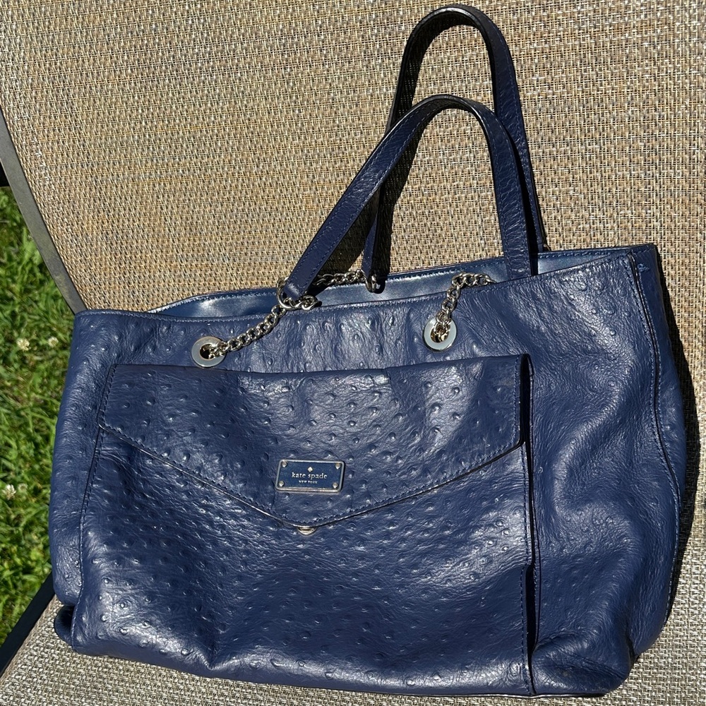 Kate Spade Blue Ostrich purse